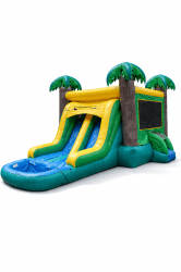 Tropical Bounce House with Dual Slide Combo