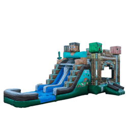 Minecraft Bounce House with Slide Combo