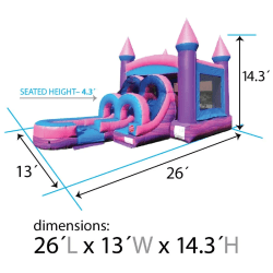 Pink and Purple Slide Bounce House Combo IMG 4818 1770173282 Pink and Purple Slide Bounce House Combo