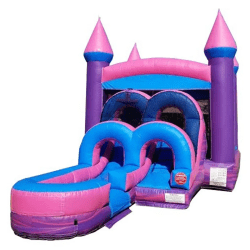 IMG 4821 1770173282 Pink and Purple Slide Bounce House Combo