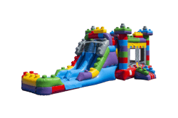 Blocks Bounce House with Slide Combo