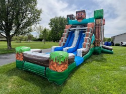 mc8 1772044196 Minecraft Bounce House with Slide Combo