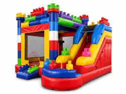 Blocks Bounce House with Slide Combo